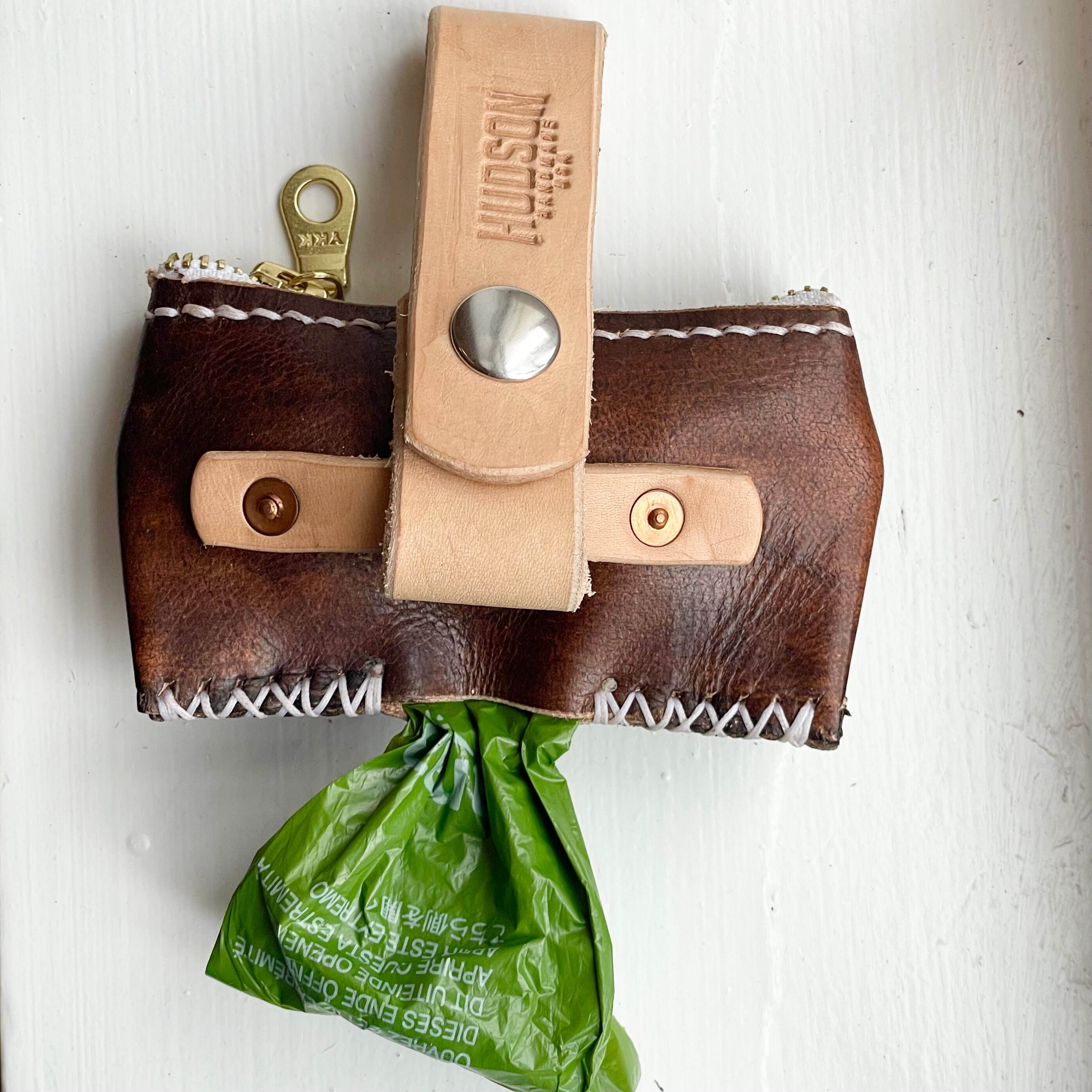 Dog Poop Bag Holder Hudson Co Leather SHOP MADE IN DC