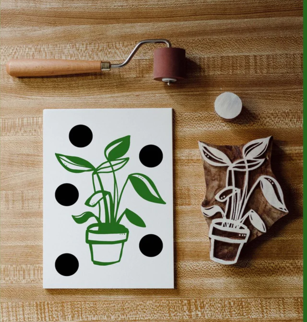 Block Printing Kit (Potted Plants) - Cate Paper Co