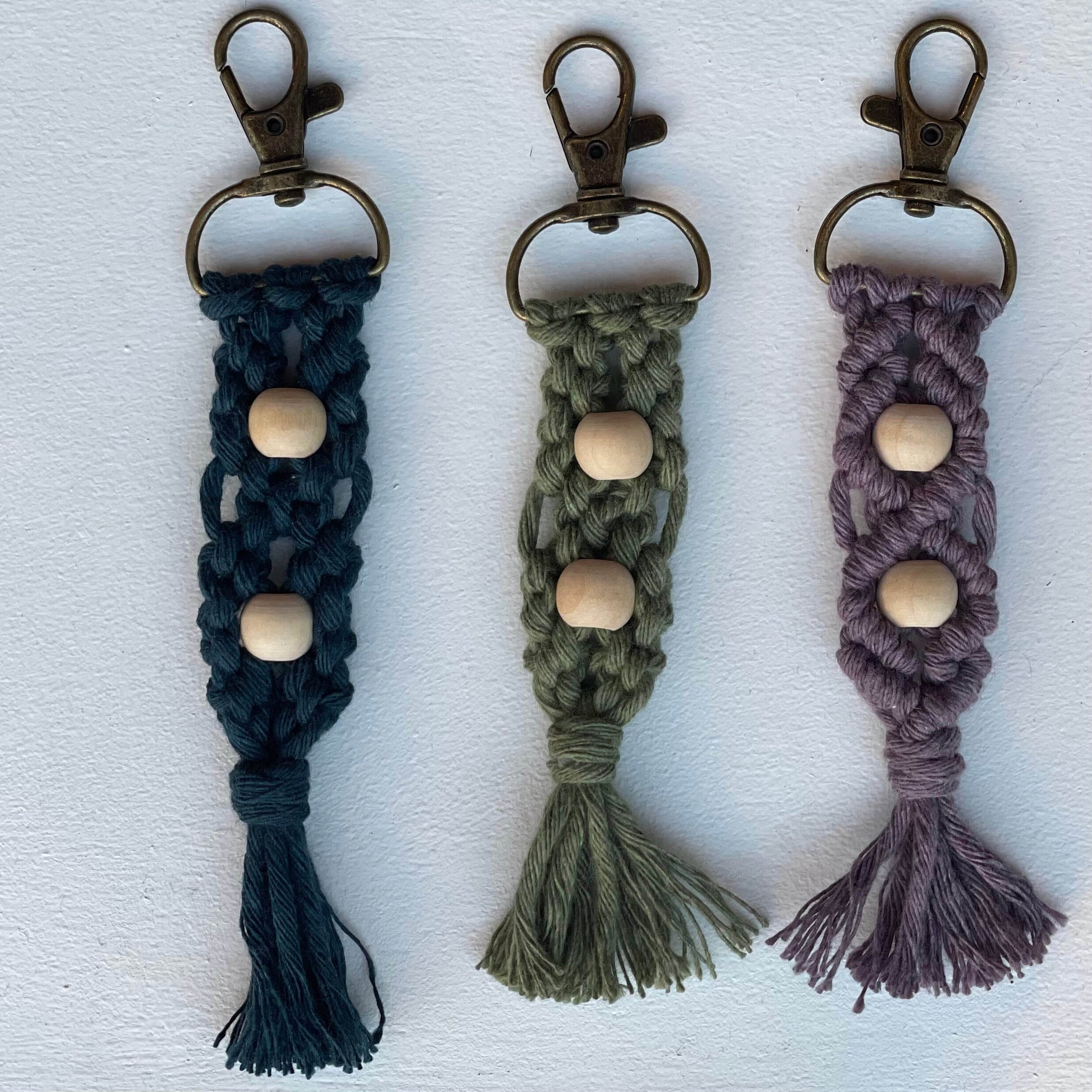Macrame Keychain with Beads Plants and What Knot